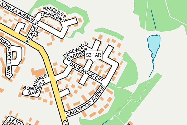 S2 1AR map - OS OpenMap – Local (Ordnance Survey)
