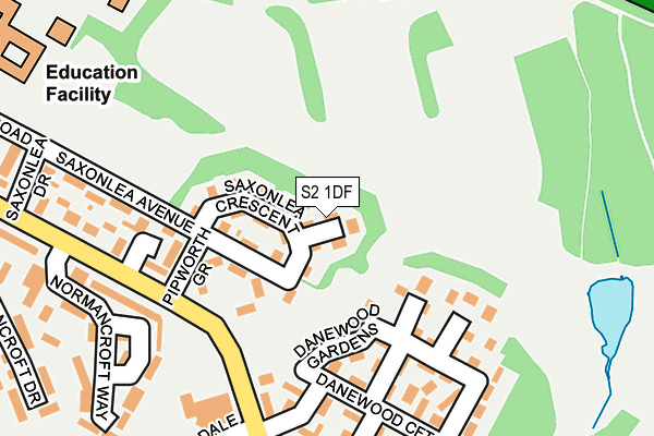 S2 1DF map - OS OpenMap – Local (Ordnance Survey)