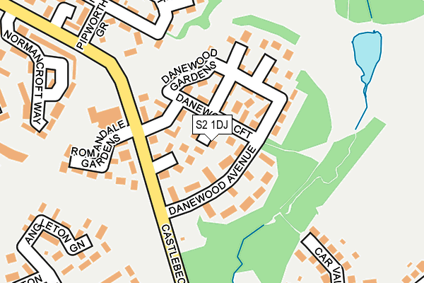 S2 1DJ map - OS OpenMap – Local (Ordnance Survey)