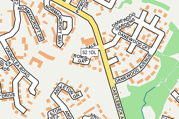 S2 1DL map - OS OpenMap – Local (Ordnance Survey)