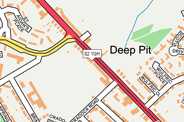 S2 1GH map - OS OpenMap – Local (Ordnance Survey)