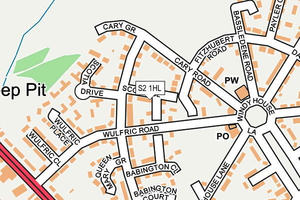 S2 1HL map - OS OpenMap – Local (Ordnance Survey)