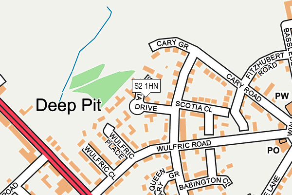 S2 1HN map - OS OpenMap – Local (Ordnance Survey)