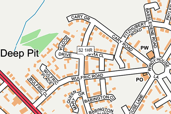 S2 1HR map - OS OpenMap – Local (Ordnance Survey)