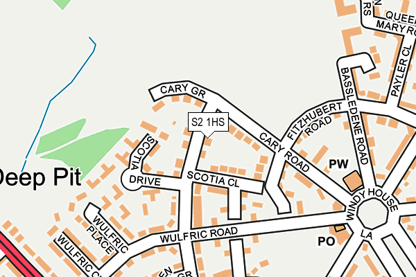 S2 1HS map - OS OpenMap – Local (Ordnance Survey)