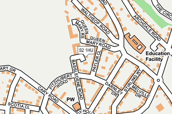 S2 1HU map - OS OpenMap – Local (Ordnance Survey)