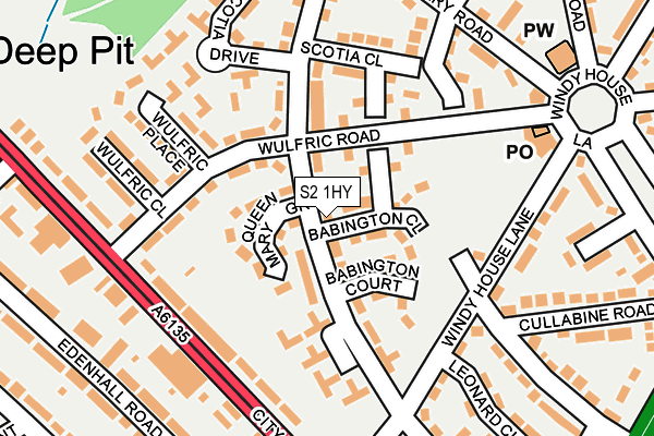 S2 1HY map - OS OpenMap – Local (Ordnance Survey)