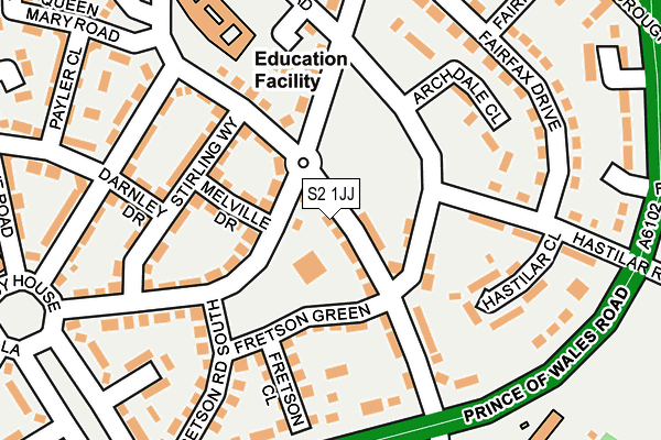 S2 1JJ map - OS OpenMap – Local (Ordnance Survey)