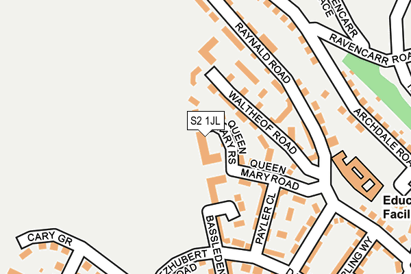 S2 1JL map - OS OpenMap – Local (Ordnance Survey)
