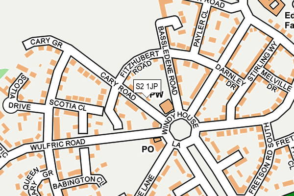 S2 1JP map - OS OpenMap – Local (Ordnance Survey)