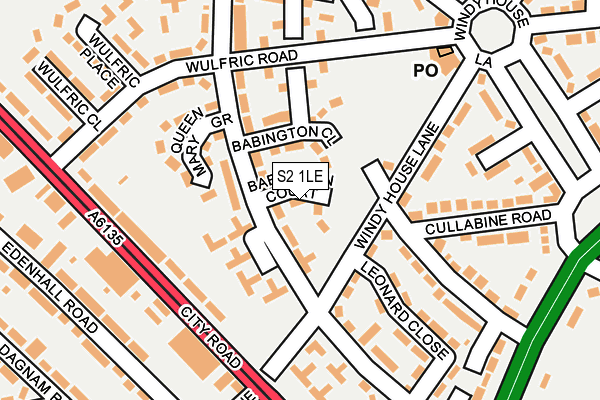 S2 1LE map - OS OpenMap – Local (Ordnance Survey)