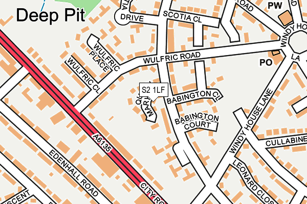 S2 1LF map - OS OpenMap – Local (Ordnance Survey)