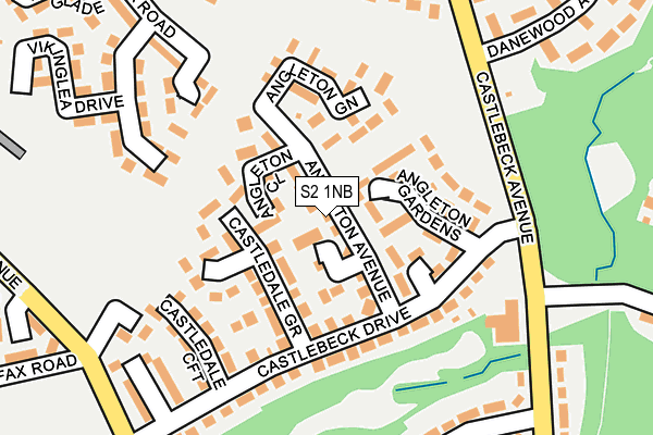 S2 1NB map - OS OpenMap – Local (Ordnance Survey)