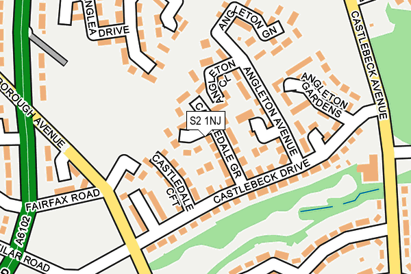 S2 1NJ map - OS OpenMap – Local (Ordnance Survey)