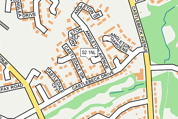 S2 1NL map - OS OpenMap – Local (Ordnance Survey)