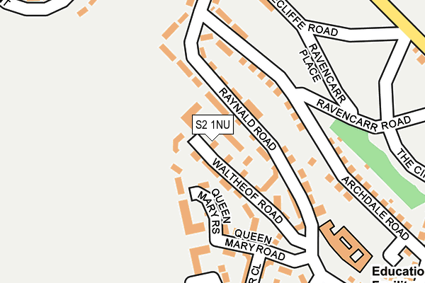 S2 1NU map - OS OpenMap – Local (Ordnance Survey)