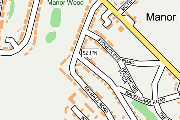 S2 1PN map - OS OpenMap – Local (Ordnance Survey)