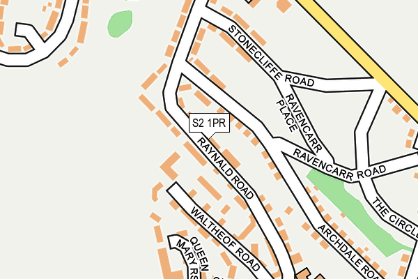 S2 1PR map - OS OpenMap – Local (Ordnance Survey)