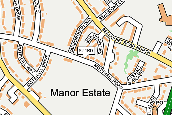 S2 1RD map - OS OpenMap – Local (Ordnance Survey)