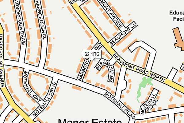 S2 1RG map - OS OpenMap – Local (Ordnance Survey)