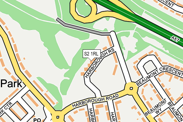 S2 1RL map - OS OpenMap – Local (Ordnance Survey)