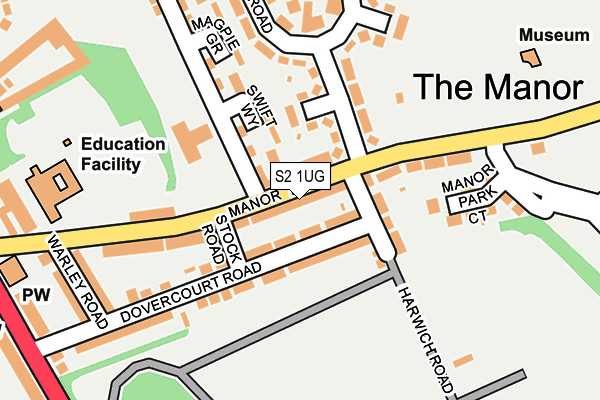 S2 1UG map - OS OpenMap – Local (Ordnance Survey)