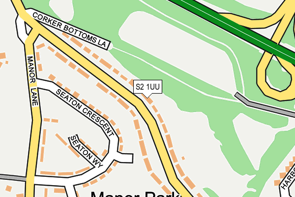 S2 1UU map - OS OpenMap – Local (Ordnance Survey)