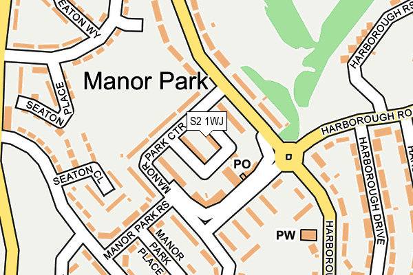 S2 1WJ map - OS OpenMap – Local (Ordnance Survey)