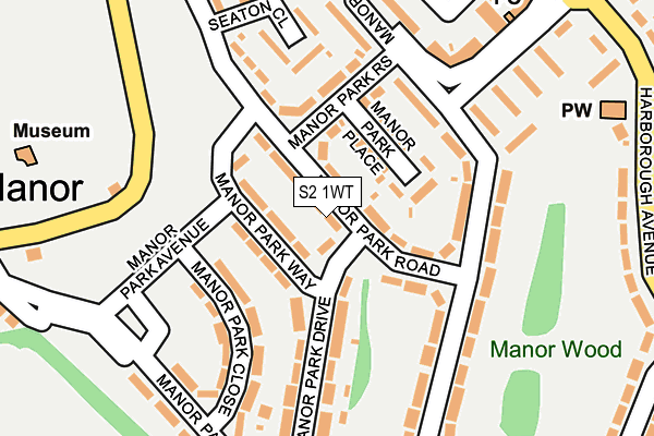 S2 1WT map - OS OpenMap – Local (Ordnance Survey)