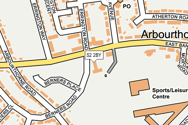 S2 2BY map - OS OpenMap – Local (Ordnance Survey)