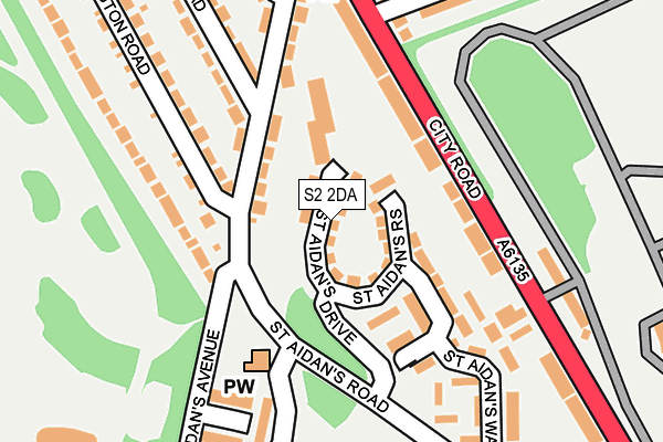 S2 2DA map - OS OpenMap – Local (Ordnance Survey)