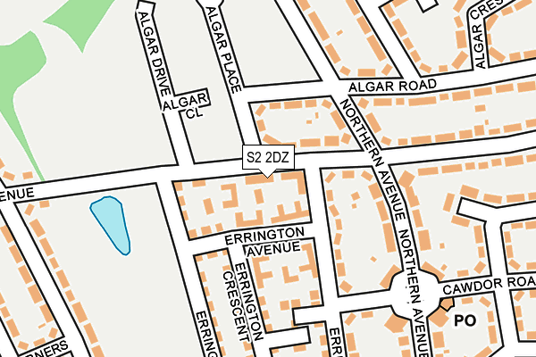 S2 2DZ map - OS OpenMap – Local (Ordnance Survey)