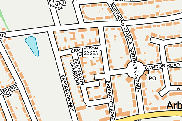 S2 2EA map - OS OpenMap – Local (Ordnance Survey)