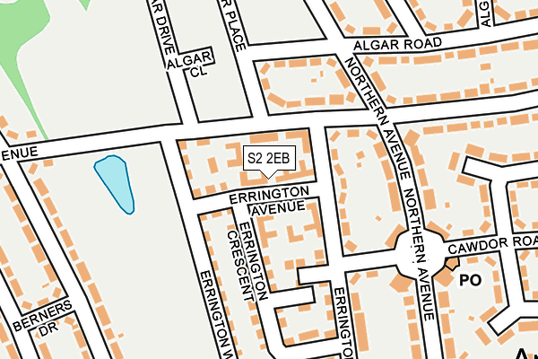 S2 2EB map - OS OpenMap – Local (Ordnance Survey)