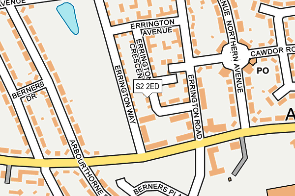 S2 2ED map - OS OpenMap – Local (Ordnance Survey)