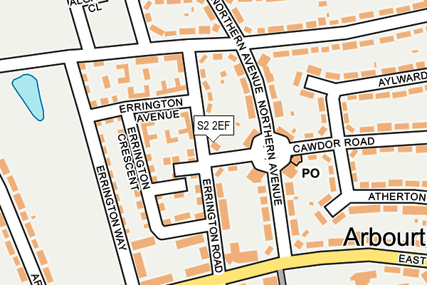 S2 2EF map - OS OpenMap – Local (Ordnance Survey)