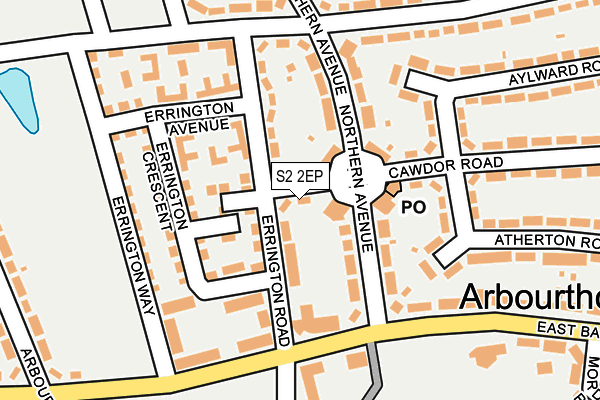 S2 2EP map - OS OpenMap – Local (Ordnance Survey)