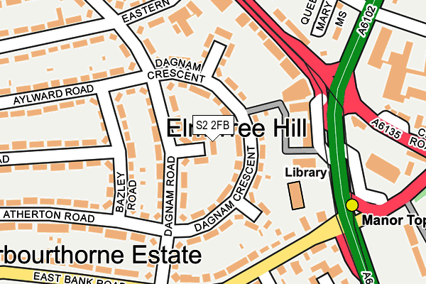 S2 2FB map - OS OpenMap – Local (Ordnance Survey)