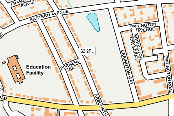S2 2FL map - OS OpenMap – Local (Ordnance Survey)