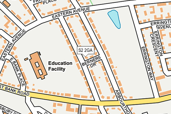 S2 2GA map - OS OpenMap – Local (Ordnance Survey)