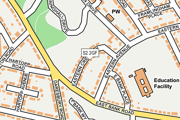 S2 2GF map - OS OpenMap – Local (Ordnance Survey)