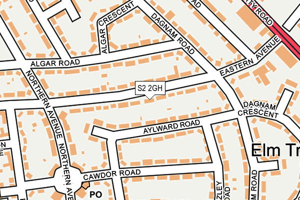 S2 2GH map - OS OpenMap – Local (Ordnance Survey)