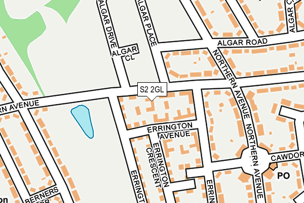S2 2GL map - OS OpenMap – Local (Ordnance Survey)