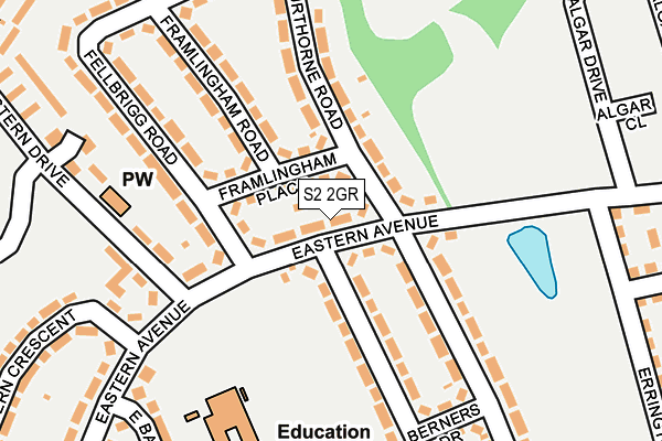 S2 2GR map - OS OpenMap – Local (Ordnance Survey)