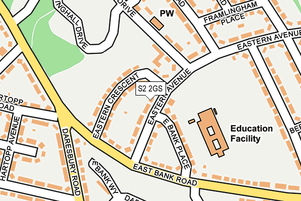 S2 2GS map - OS OpenMap – Local (Ordnance Survey)