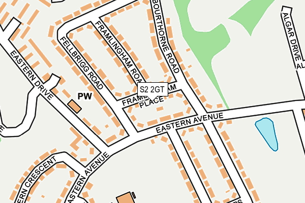 S2 2GT map - OS OpenMap – Local (Ordnance Survey)
