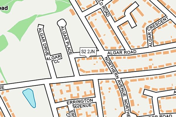 S2 2JN map - OS OpenMap – Local (Ordnance Survey)