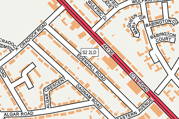 S2 2LD map - OS OpenMap – Local (Ordnance Survey)