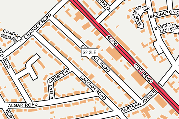 S2 2LE map - OS OpenMap – Local (Ordnance Survey)