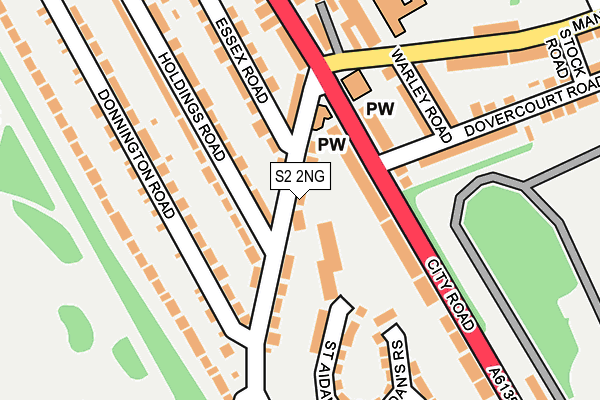 S2 2NG map - OS OpenMap – Local (Ordnance Survey)
